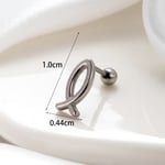 Silver color / 1 Piece Simple Series Copper Silver Color Women's Stud Earrings Picture2